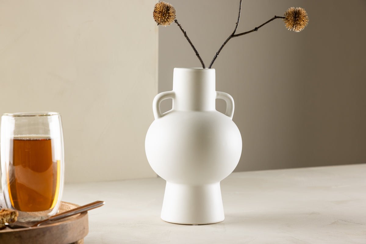 Vase „Lunaro“ – Blanc ou Noir, Steinzeug