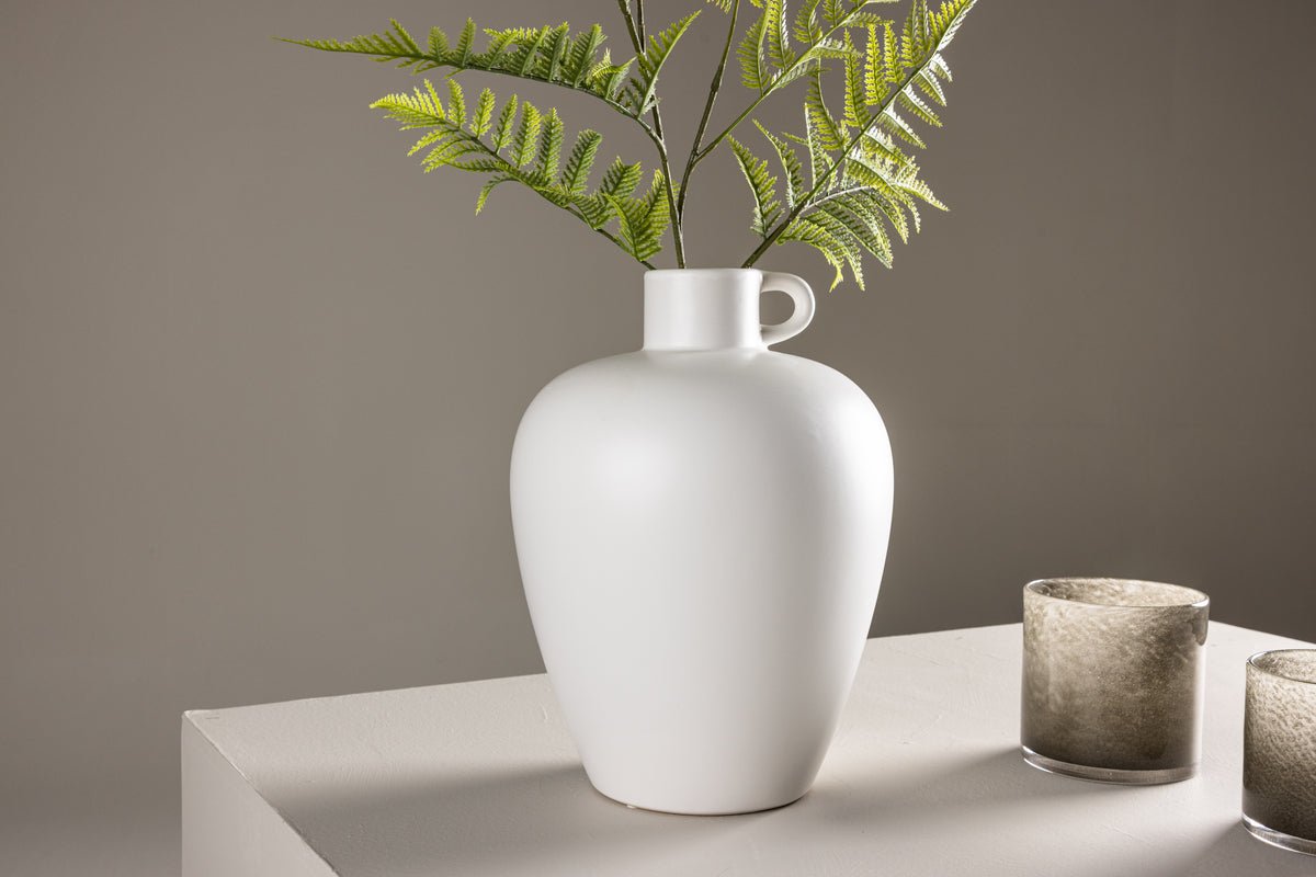 Vase „Alvara“ – Offwhite oder Braun, Steinzeug