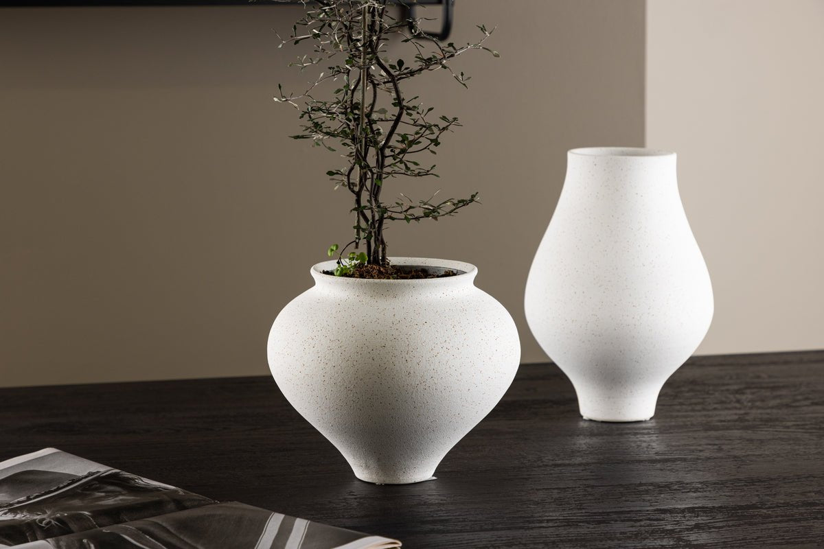 Vase „Arlena“ Ø 18 cm – Blanc oder Noir
