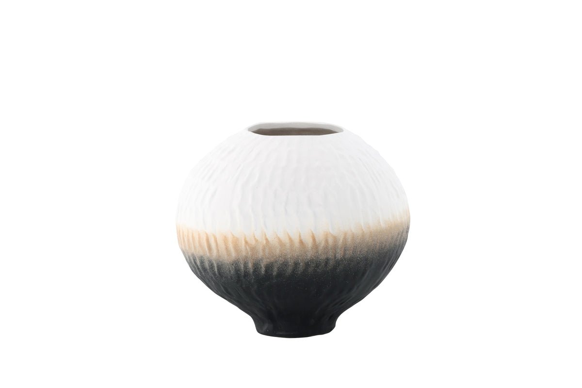 Vase « Aurea » Ø 24 cm – Beige avec dégradé de couleur
