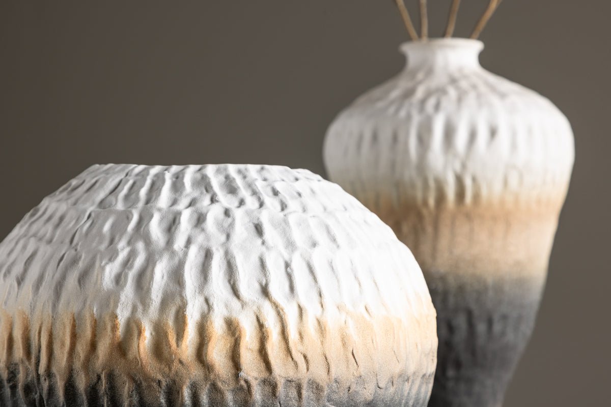 Vase « Aurea » Ø 24 cm – Beige avec dégradé de couleur