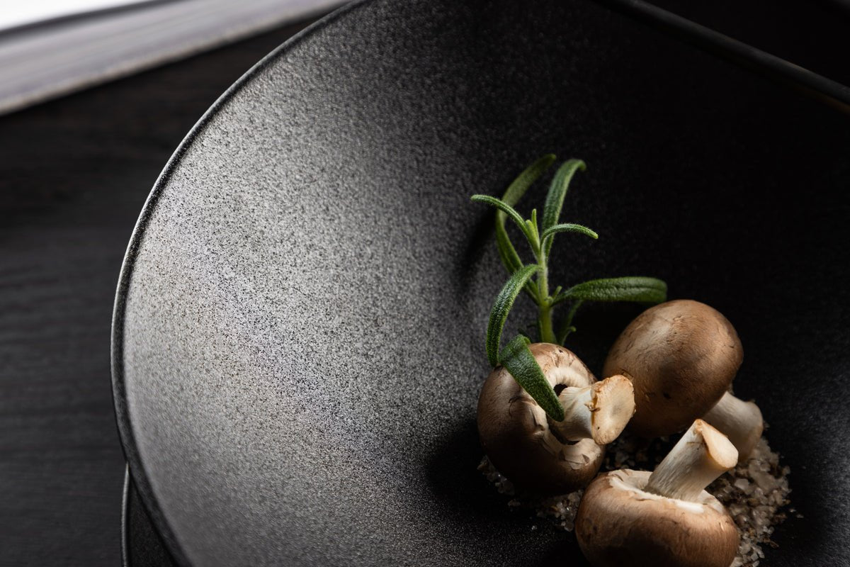 Schalen Cygne Noir - Set de 2 en porcelaine noire