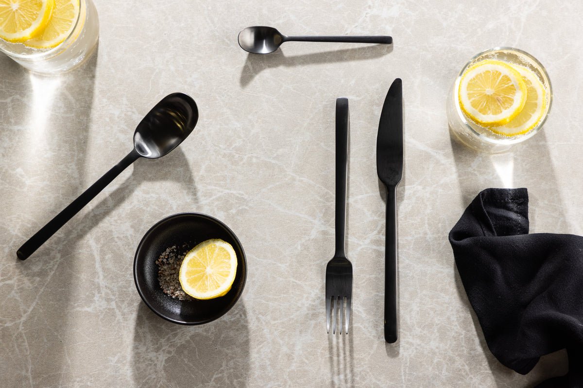 Ensemble de couverts Black Swan - 24 pcs en acier inoxydable