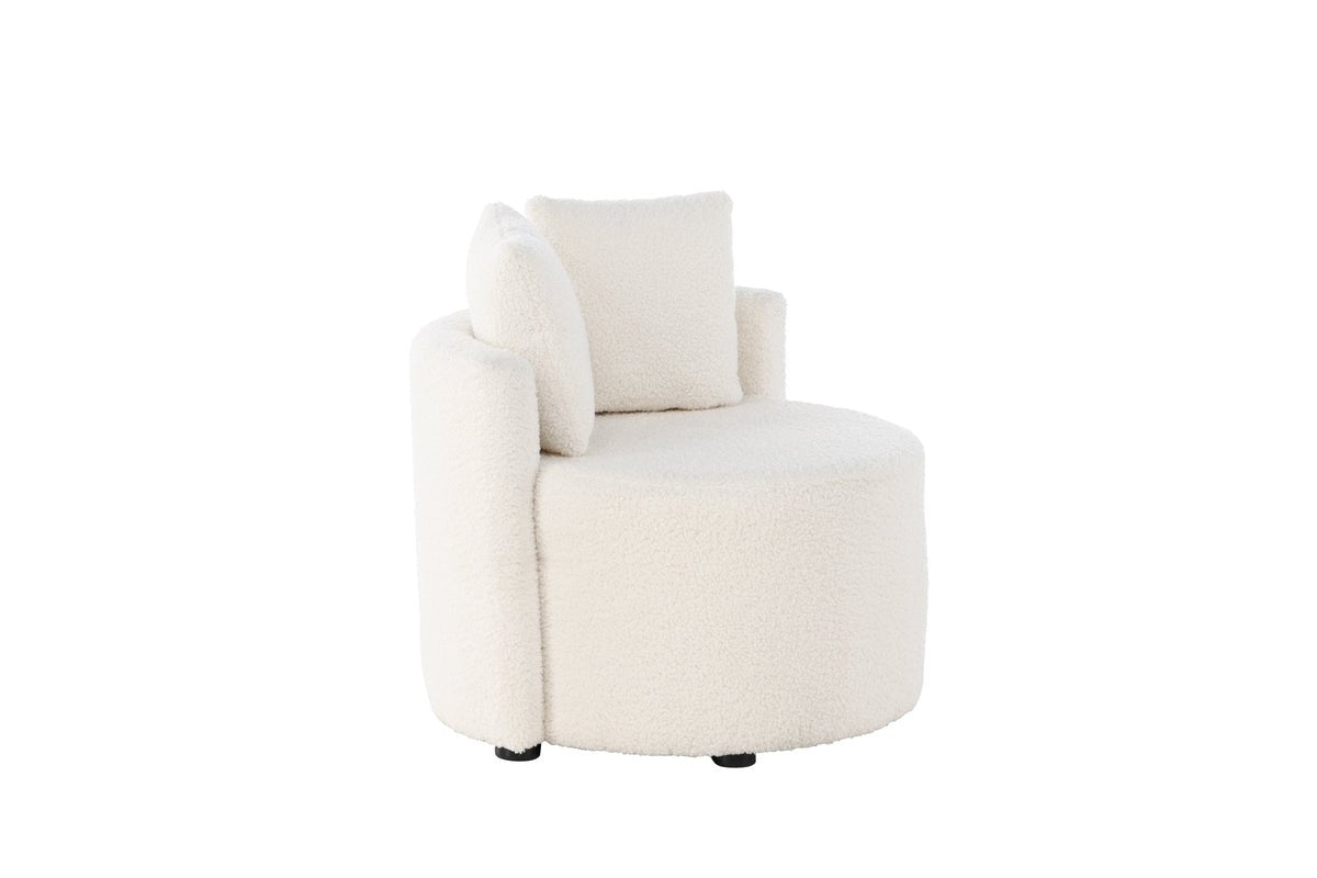 Fauteuil enfant Lunno – Fauteuil doudou en Teddy blanc