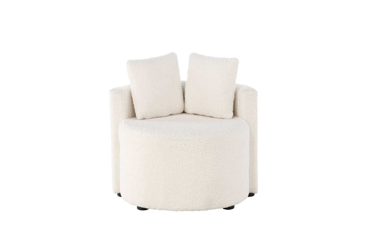 Fauteuil enfant Lunno – Fauteuil doudou en Teddy blanc