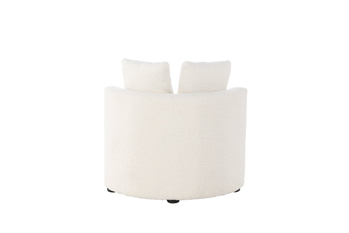 Fauteuil enfant Lunno – Fauteuil doudou en Teddy blanc
