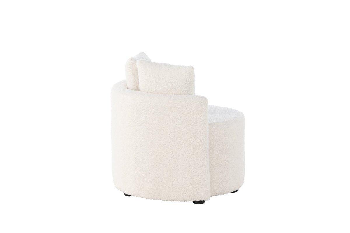 Fauteuil enfant Lunno – Fauteuil doudou en Teddy blanc