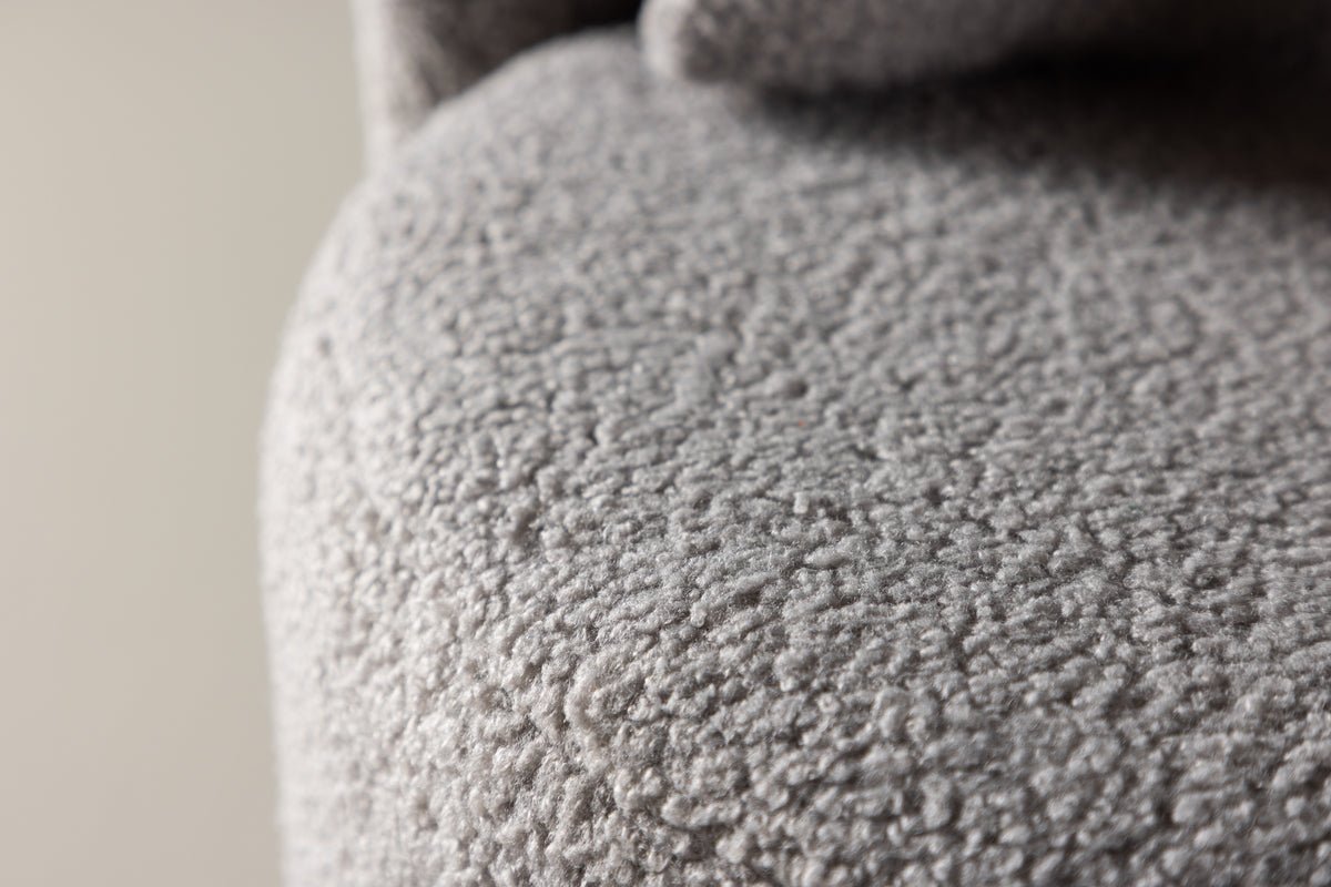 Fauteuil enfant Lunno – Fauteuil en peluche Teddy en Gris