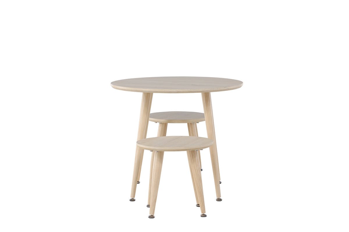 Ensemble table pour enfants Nordi – table et 2 tabourets au design scandinave