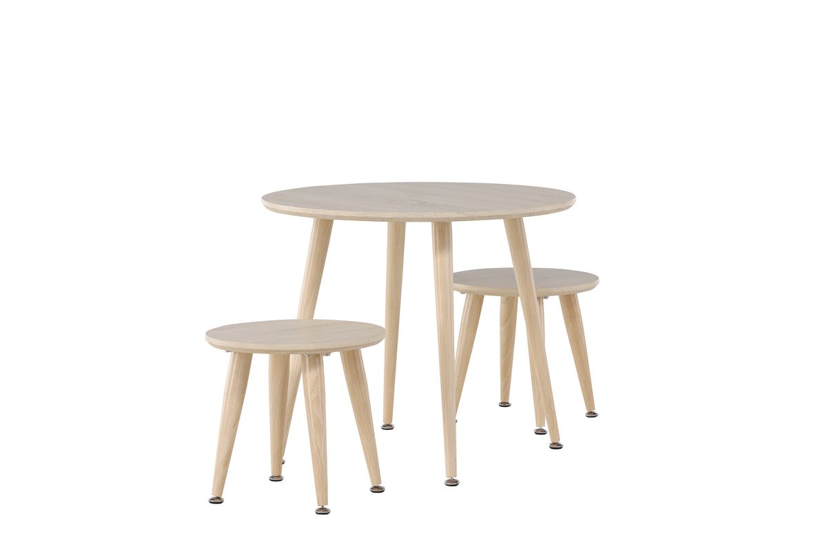 Ensemble table pour enfants Nordi – table et 2 tabourets au design scandinave