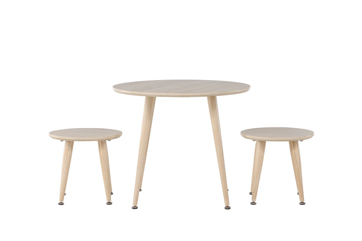 Ensemble table pour enfants Nordi – table et 2 tabourets au design scandinave