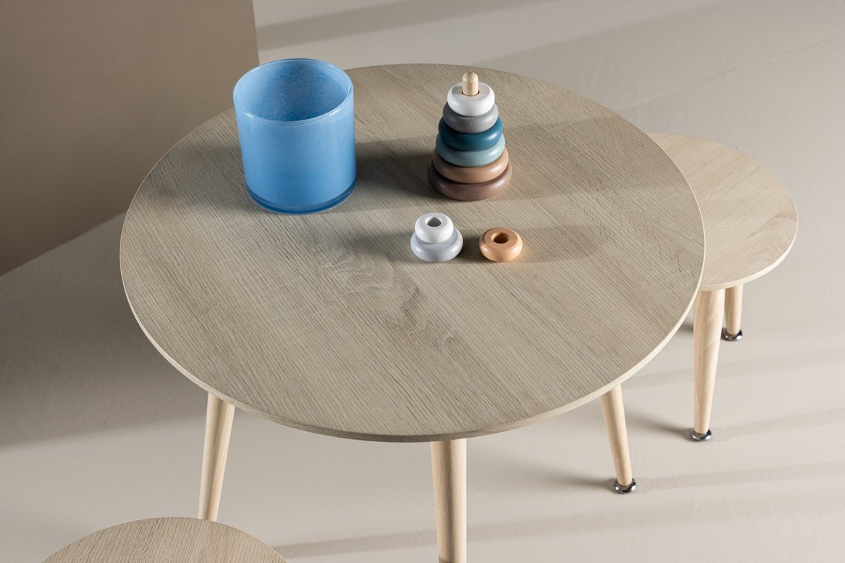 Ensemble table pour enfants Nordi – table et 2 tabourets au design scandinave