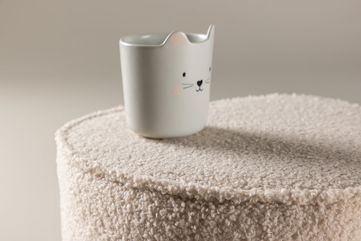 Tabouret enfant Luma – Tabouret en forme de cœur Beige