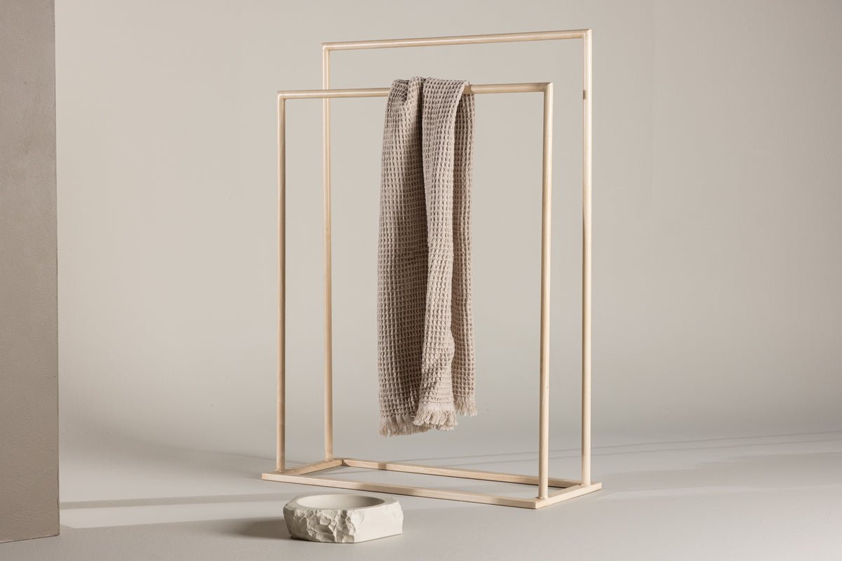 Garderobe Selaro – support métallique en look whitewash