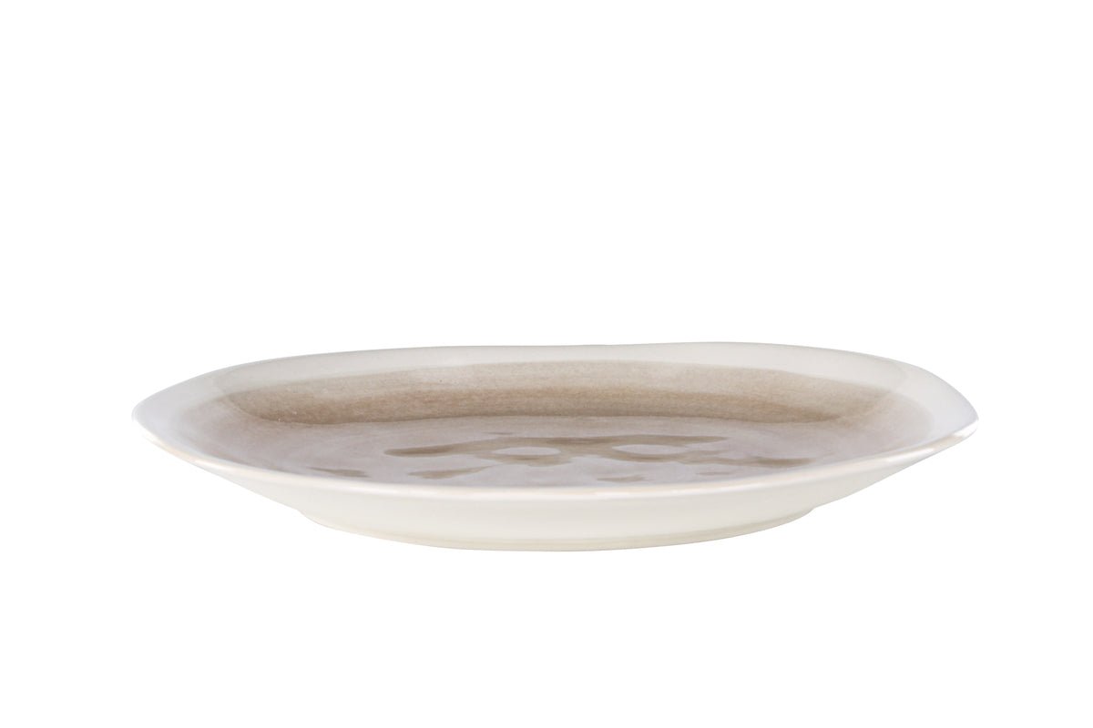 Teller Mira - lot de 2 en grès en Beige