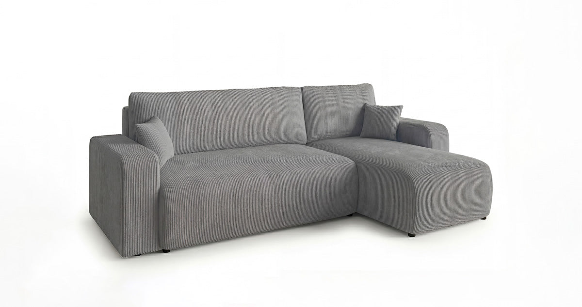 Canapé design Calva avec fonction couchage et pliage en Côtelé