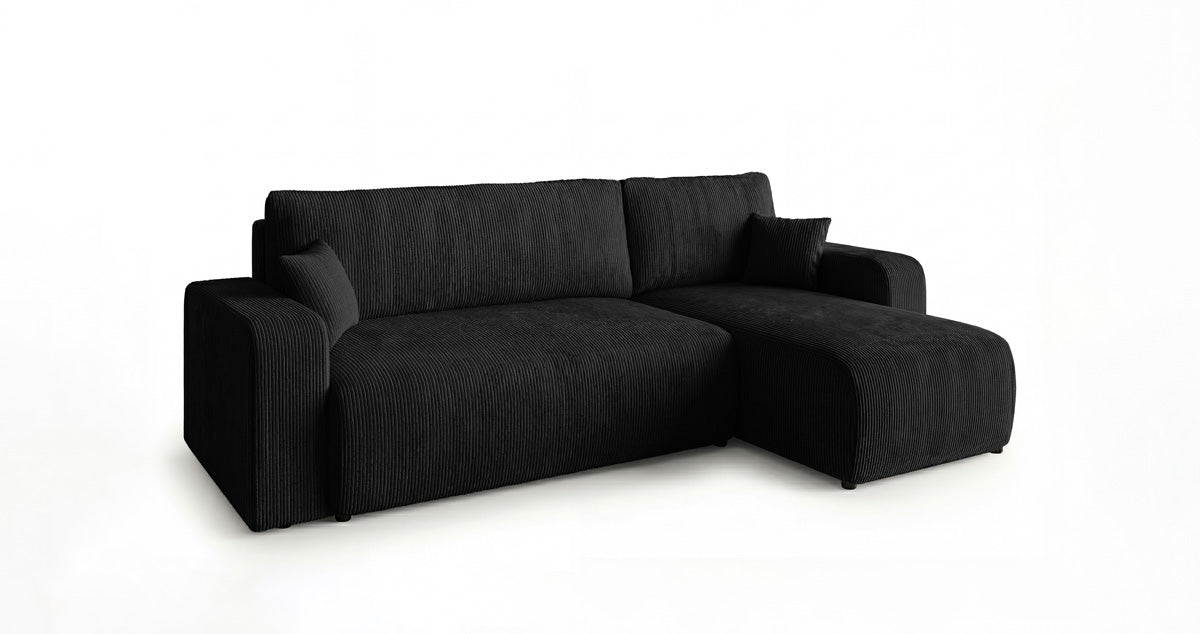Canapé design Calva avec fonction couchage et pliage en Côtelé