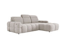 Canapé d’angle design Arosa avec fonction de couchage électrique en Bouclé