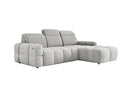 Canapé d’angle design Arosa avec fonction de couchage électrique en Bouclé
