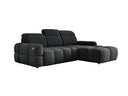 Canapé d’angle design Arosa avec fonction de couchage électrique en Bouclé