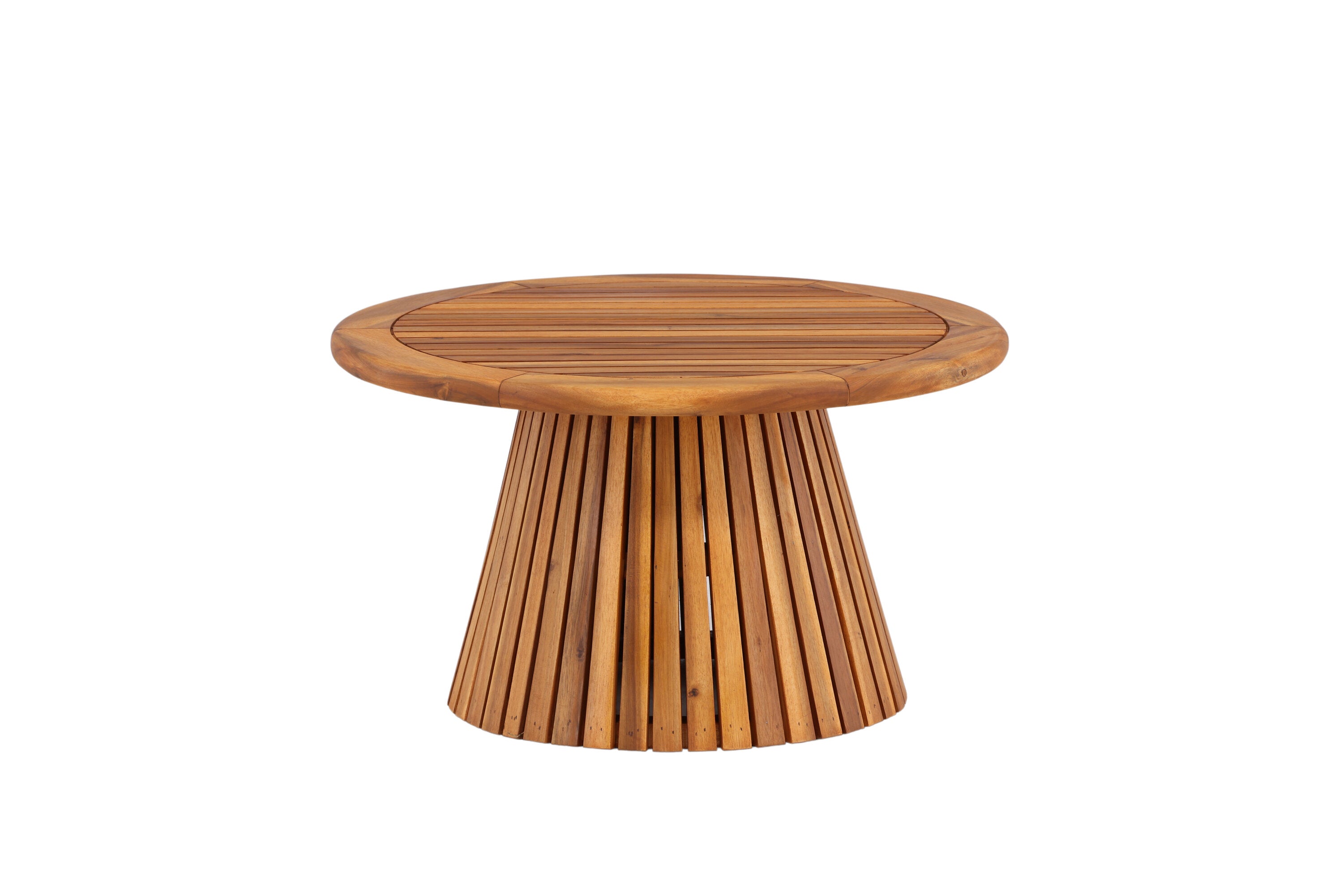 Table de jardin Hewa - Table d'appoint ronde en bois d'acacia