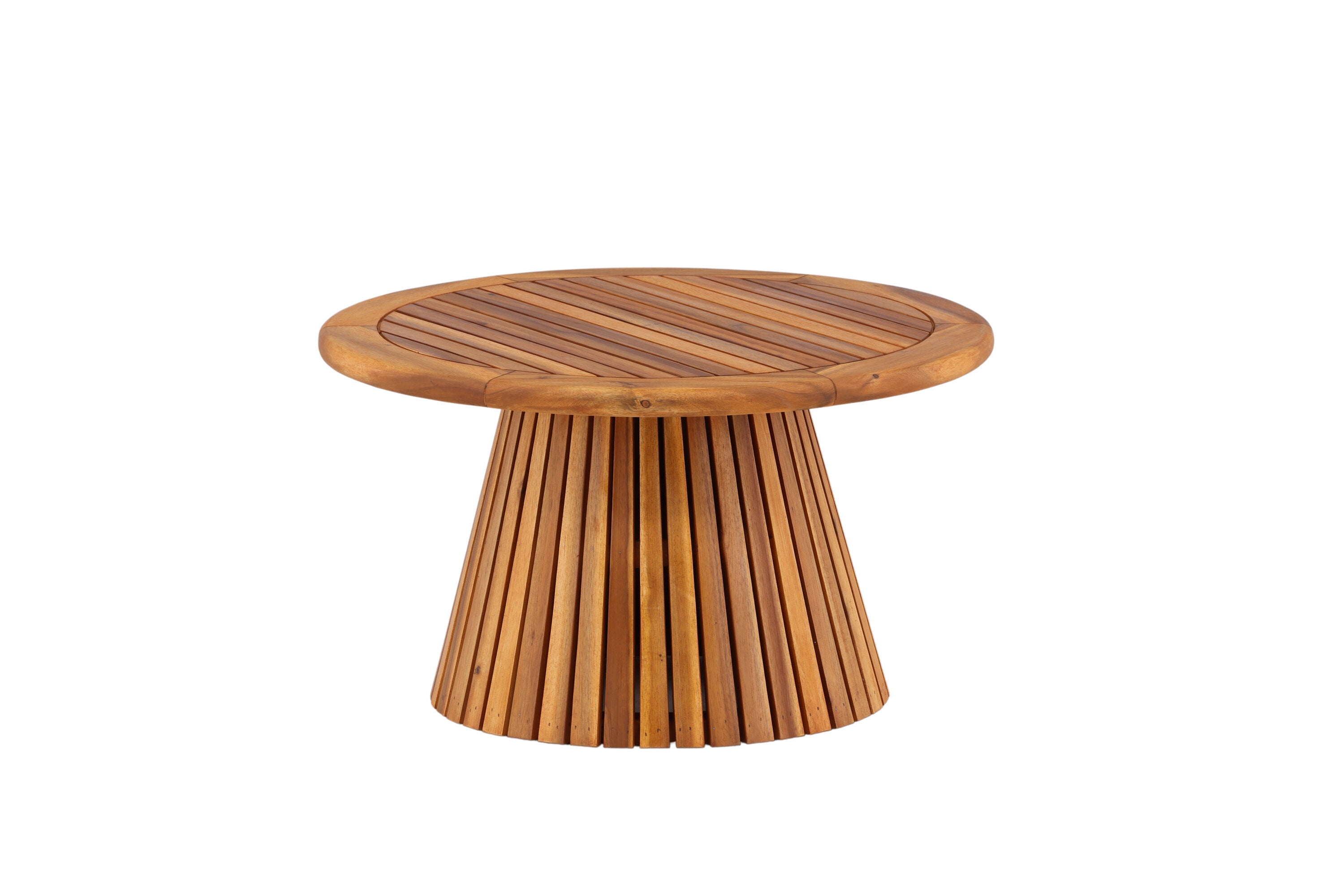 Table de jardin Hewa - Table d'appoint ronde en bois d'acacia