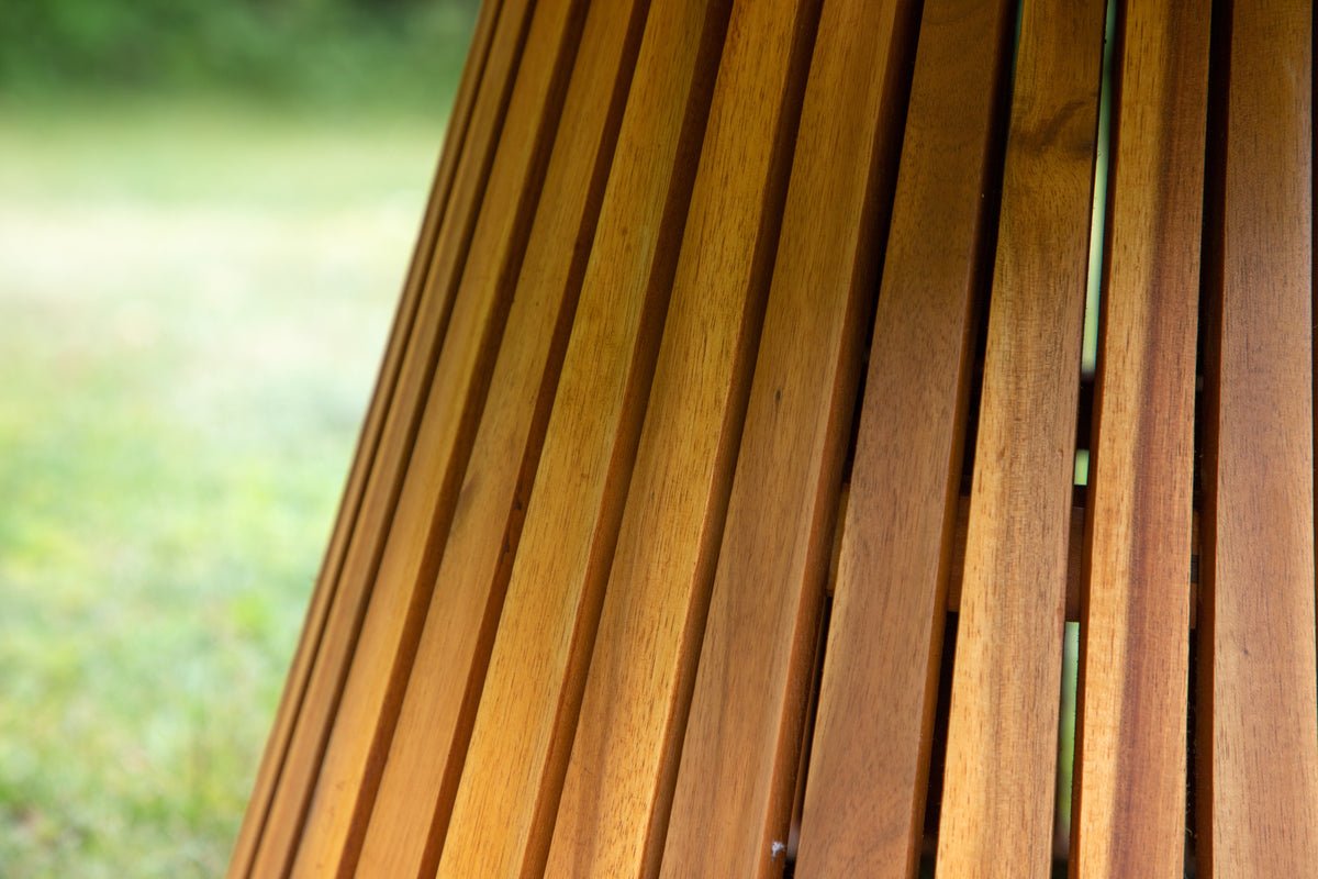 Table de jardin Hewa - Table d'appoint ronde en bois d'acacia