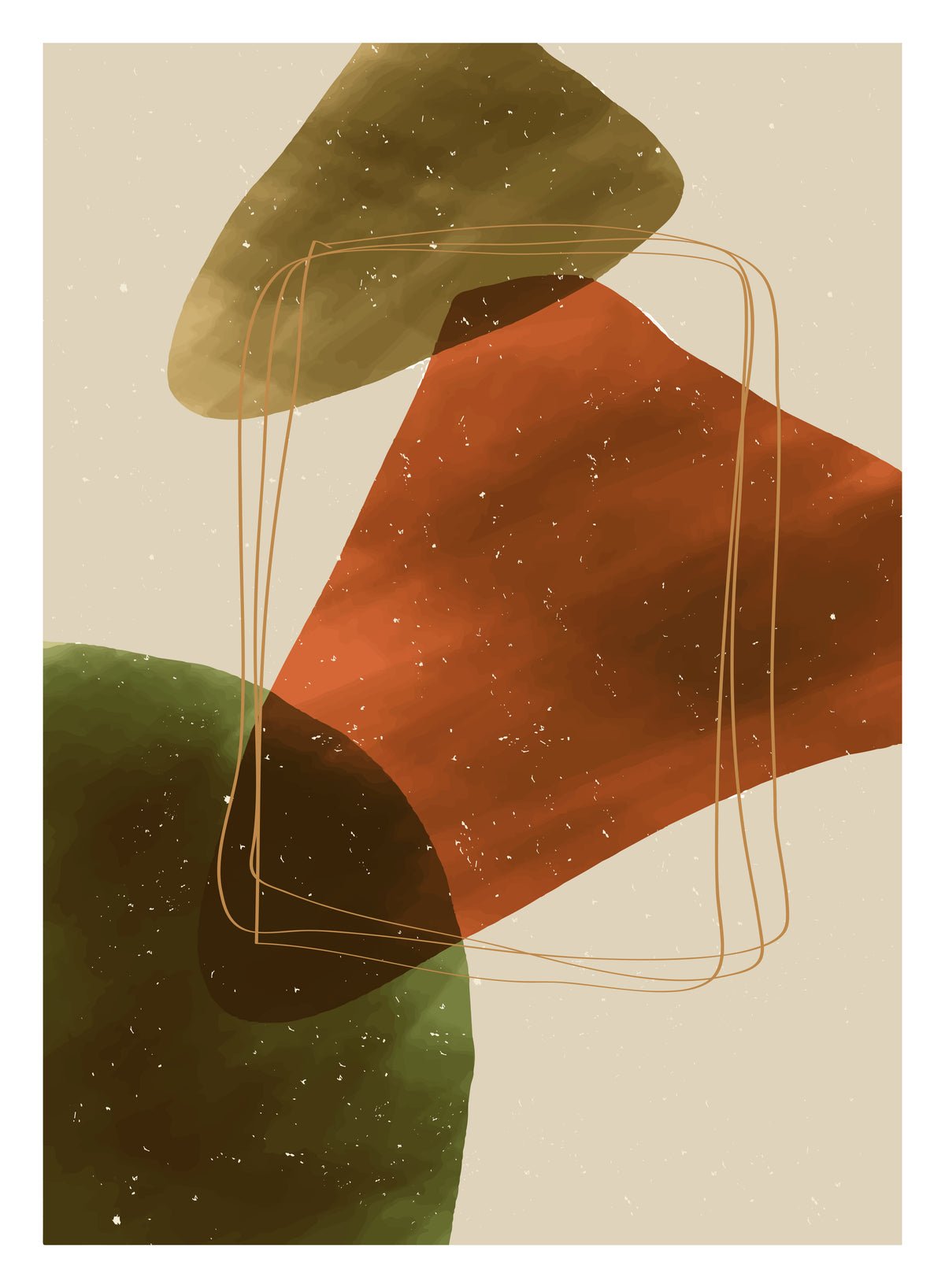 Poster Square Line en papier de haute qualité