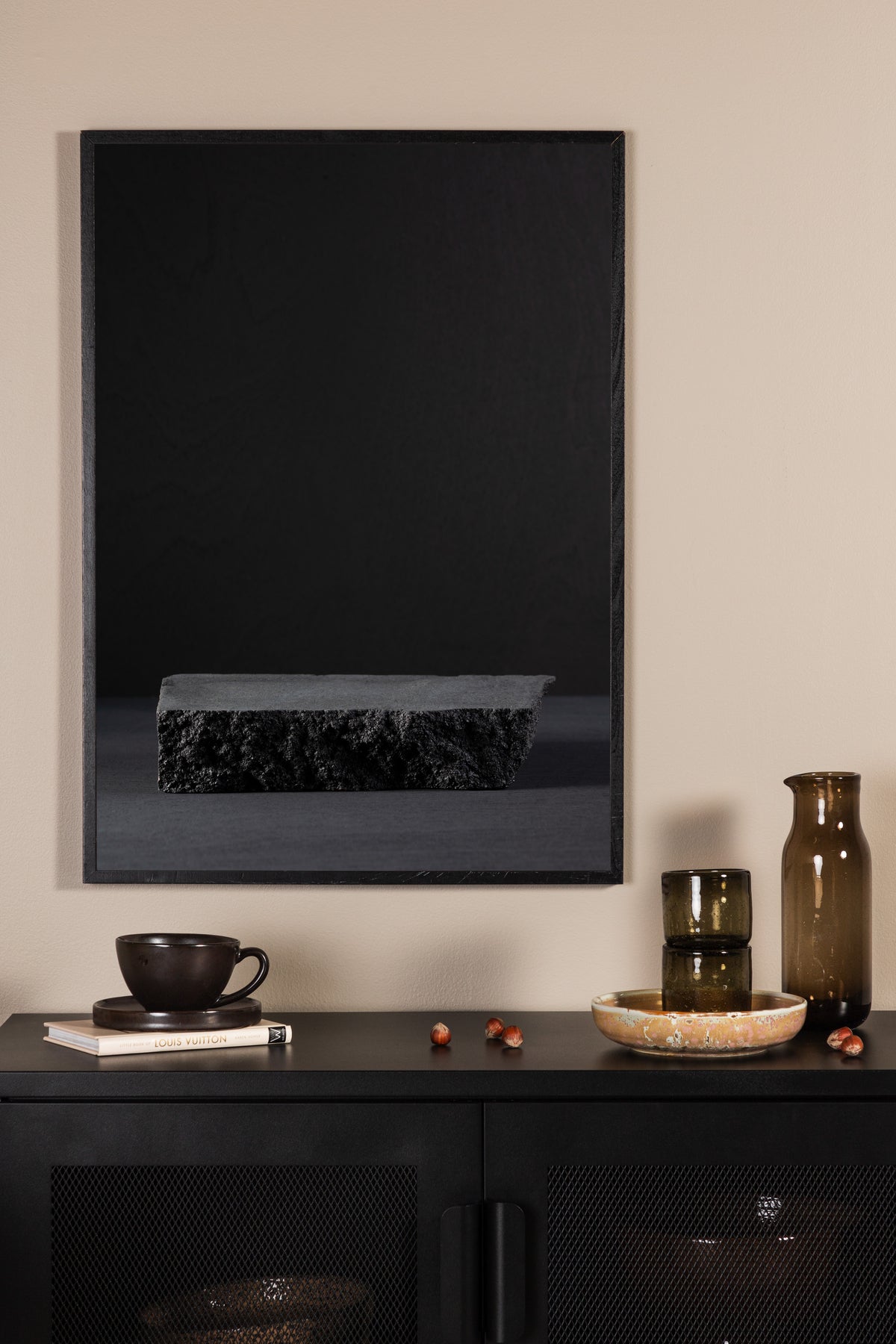 Poster noir en papier de haute qualité