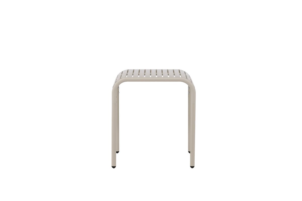 Table de jardin Tehani - table de café légère beige en aluminium