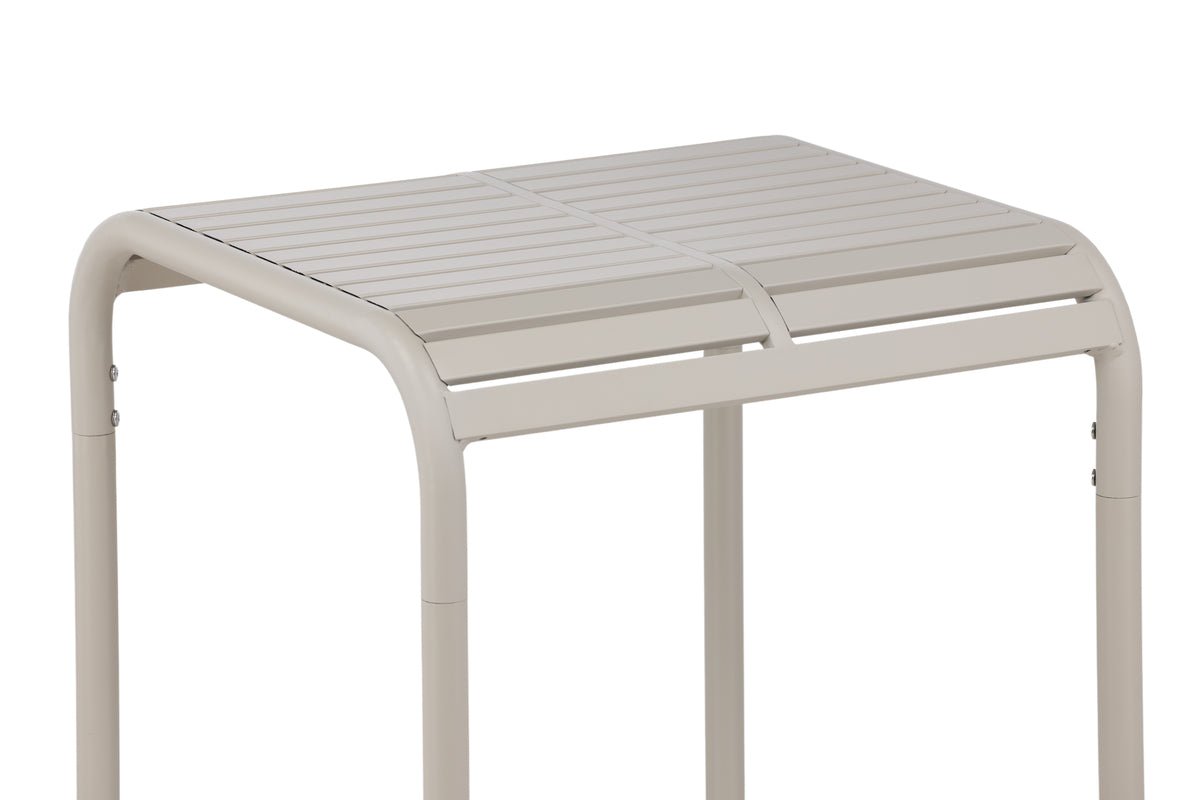 Table de jardin Tehani - table de café légère beige en aluminium