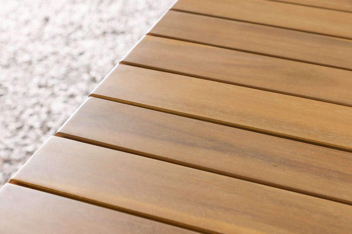 Table de jardin Lyon - Table d'appoint avec plateau en bois d'acacia