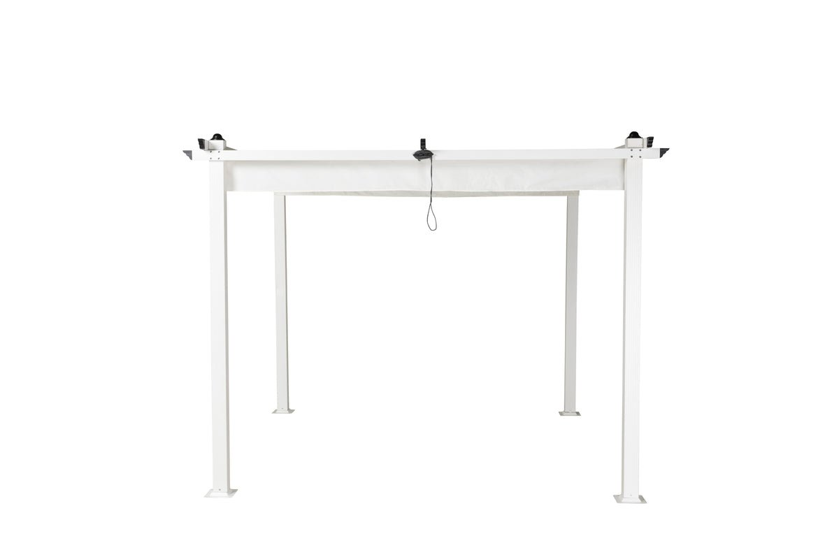 Pavillon de jardin Cléo - avec toit en polyester blanc