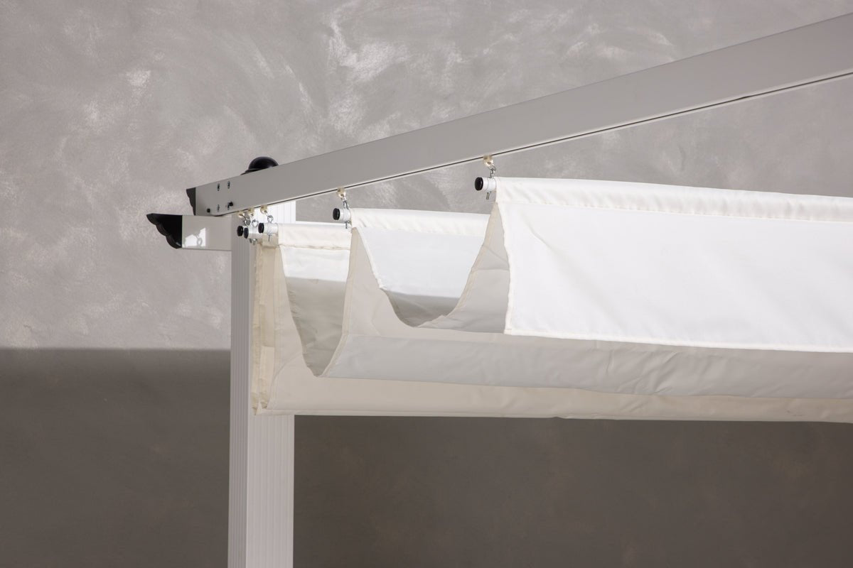 Pavillon de jardin Cléo - avec toit en polyester blanc