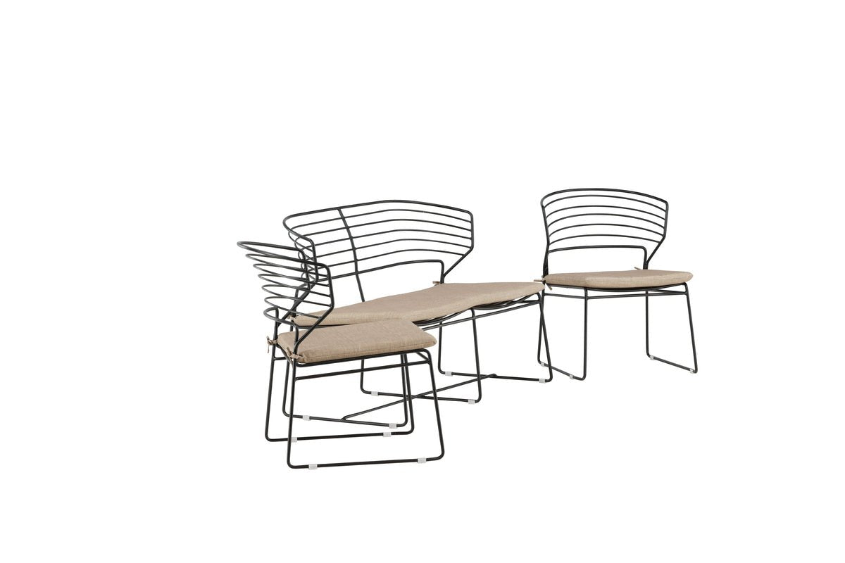 Ensemble de salon de jardin Blueberry - coussins gris inclus