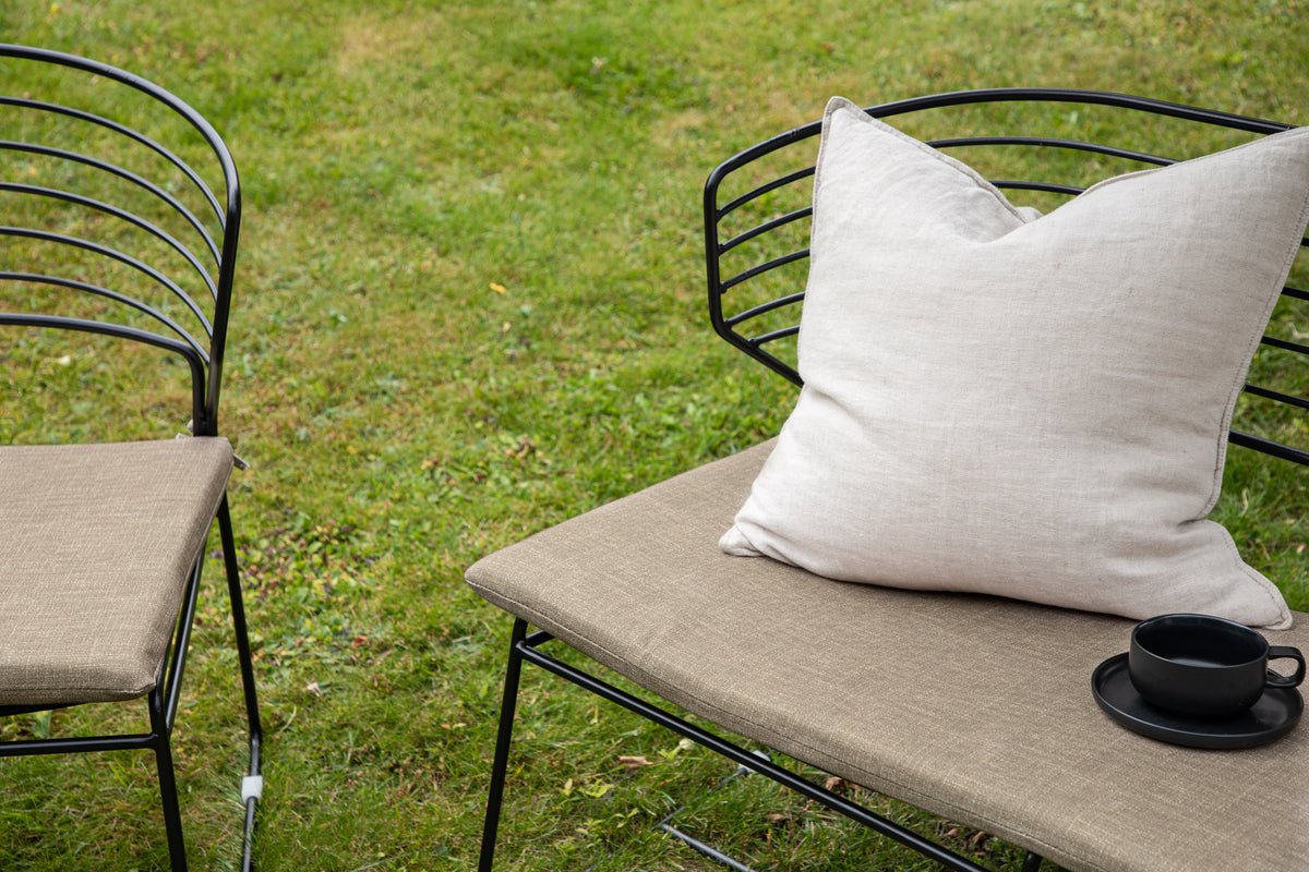 Ensemble de salon de jardin Blueberry - coussins gris inclus