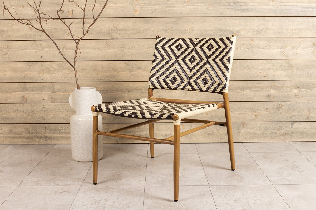Chaise de jardin Carla - en rotin en Beige et tons bruns