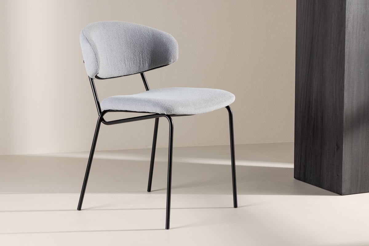 Ensemble de 2 chaises Antarctica avec doux Bouclé - Tissu