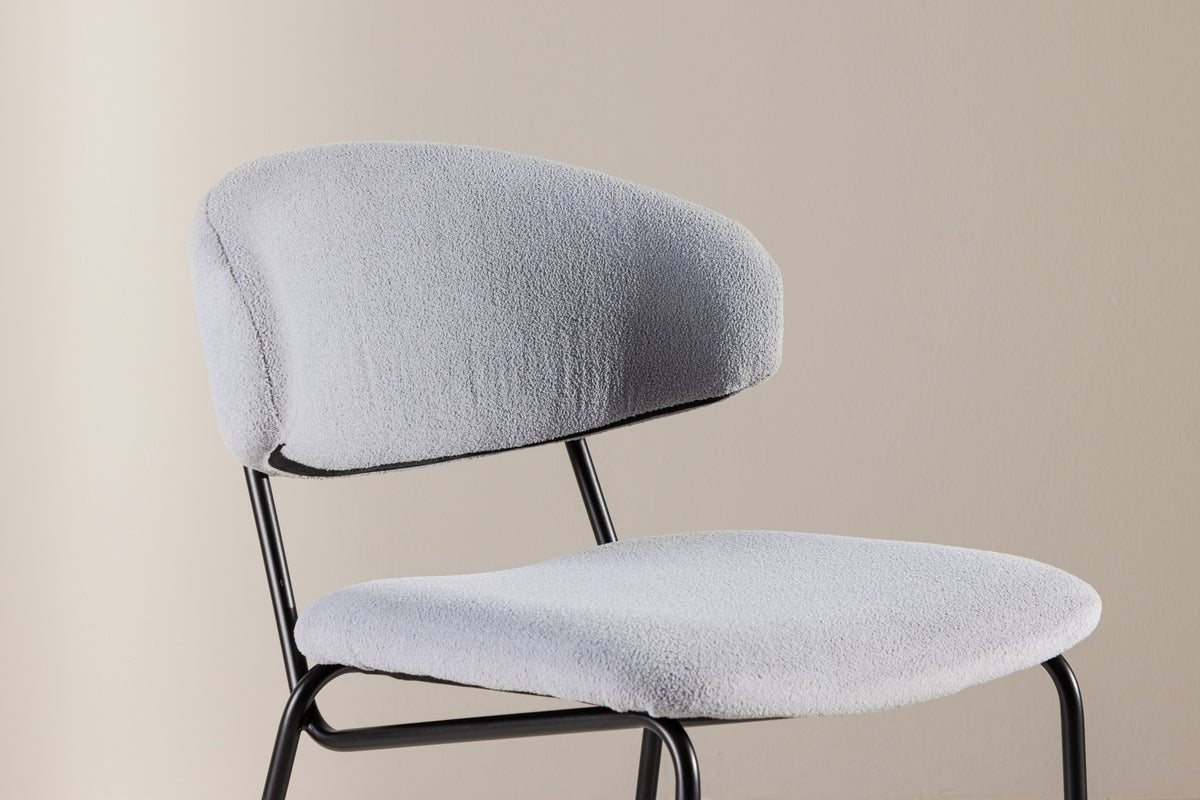 Ensemble de 2 chaises Antarctica avec doux Bouclé - Tissu
