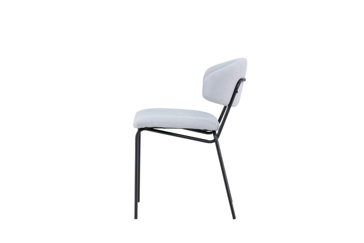 Ensemble de 2 chaises Antarctica avec doux Bouclé - Tissu