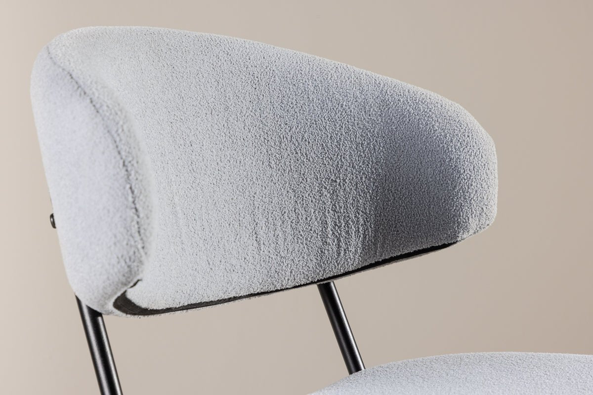 Ensemble de 2 chaises Antarctica avec doux Bouclé - Tissu