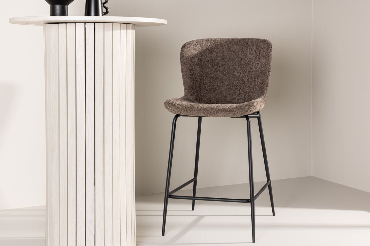Tabouret de bar Sonee - Avec tissu Bouclé doux