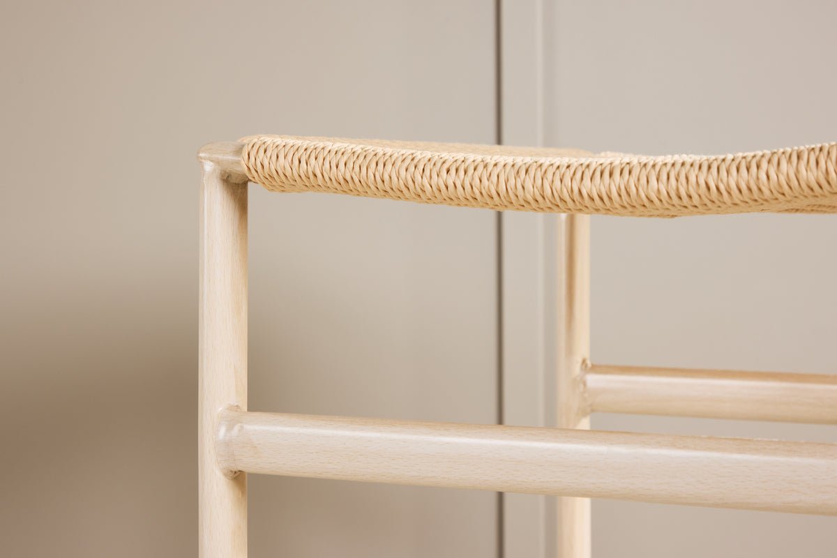 2er Set - Barhocker Simon eine Kombination aus Stahl und Seilgeflecht