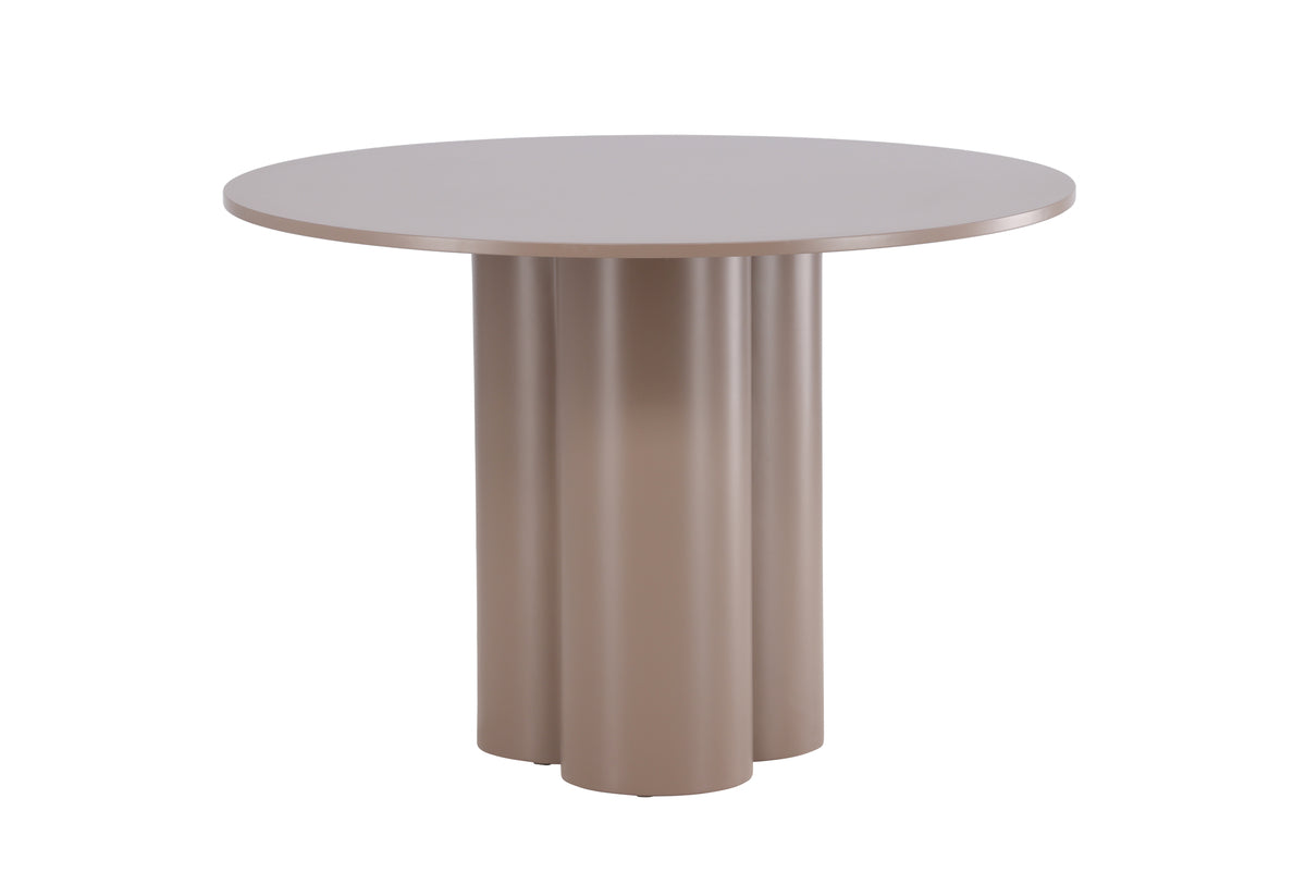Table à manger Cavallo – Table ronde Ø110 cm en Marron foncé
