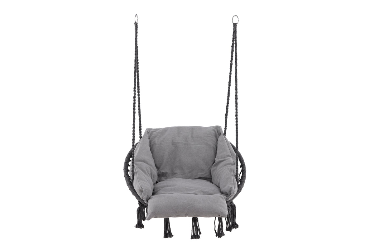Fauteuil suspendu de jardin Vera - en polyester blanc ou gris