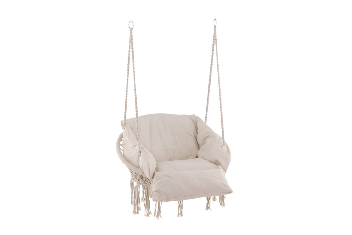 Fauteuil suspendu de jardin Vera - en polyester blanc ou gris