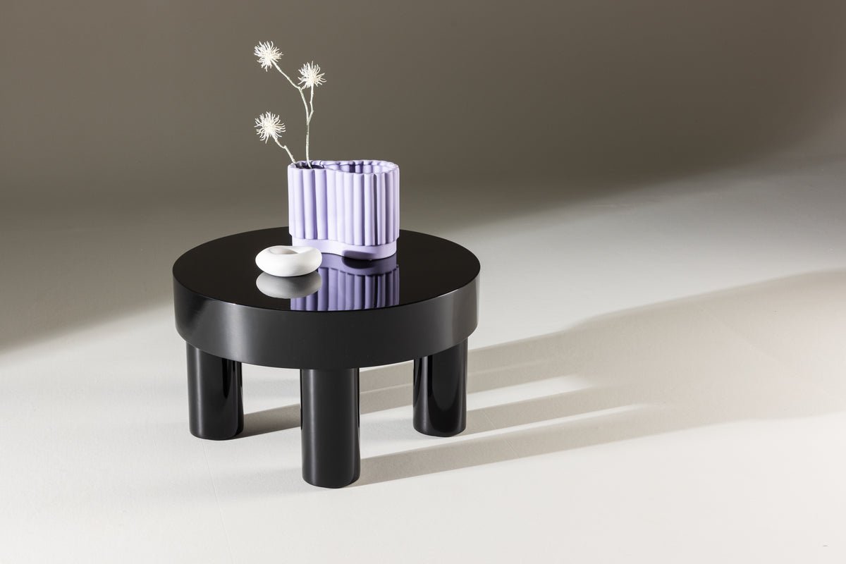 Table basse/table d'appoint Maron - en Noir brillant