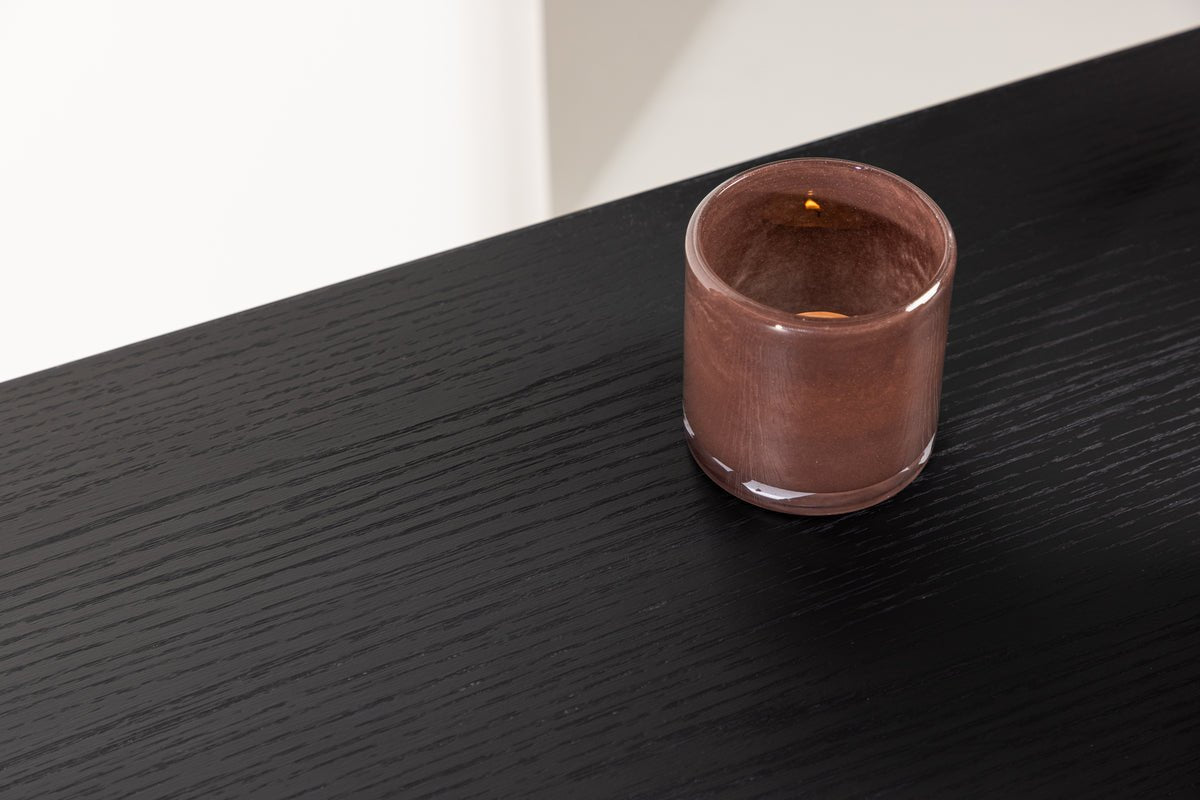 Table basse Fernando - en aspect bois avec cadre en acier