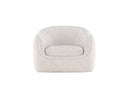 Fauteuil Elias - en gris clair avec des formes arrondies