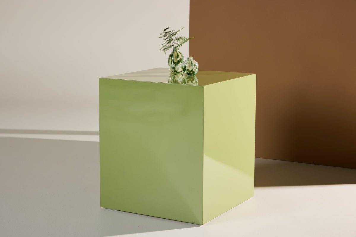 Table basse/table d'appoint Nivara – cube avec un aspect exceptionnel